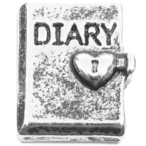 Vintage Diary Floating Locket Charm Vintage Diary Floating Locket Charm