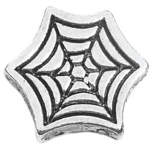 Silvertone Spider Web Floating Locket Charm Silvertone Spider Web Floating Locket Charm