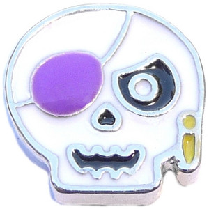 Pirate Skull Floating Locket Charm Pirate Skull Floating Locket Charm