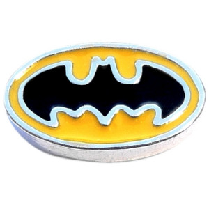 Bat Logo Floating Locket Charm Bat Logo Floating Locket Charm