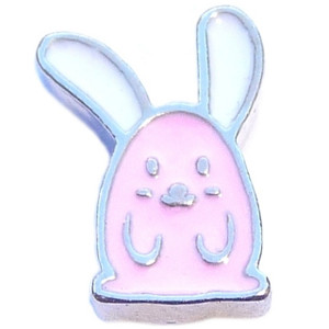 Pink Bunny Floating Locket Charm