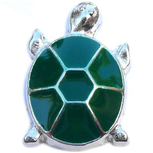 Green Turtle Floating Locket Charm Green Turtle Floating Locket Charm