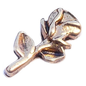 Goldtone Rose Floating Locket Charm Goldtone Rose Floating Locket Charm