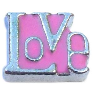 Love Pink Floating Locket Charm Love Pink Floating Locket Charm