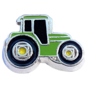 Green Tractor Floating Locket Charm Green Tractor Floating Locket Charm