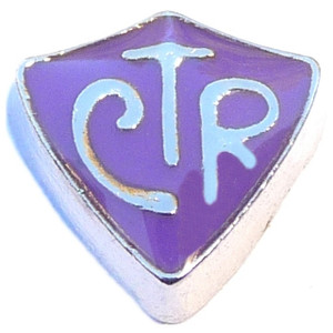 CTR On Purple Floating Locket Charm CTR On Purple Floating Locket Charm