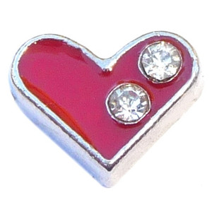 Red Heart With Floating Locket Charm Red Heart With Floating Locket Charm