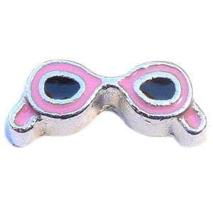 Pink Glasses Floating Locket Charm Pink Glasses Floating Locket Charm
