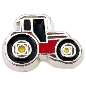 Red Tractor Floating Locket Charm Red Tractor Floating Locket Charm