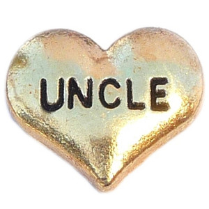 Uncle Goldtone Heart Floating Locket Charm