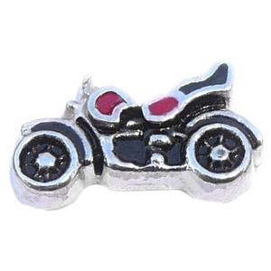 Motorcycle Floating Locket Charm Motorcycle Floating Locket Charm