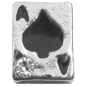 Ace Of Spades Playing Card Floating Locket Charm Ace Of Spades Playing Card Floating Locket Charm