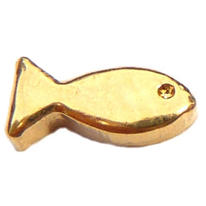 Goldtone Fish Floating Locket Charm Goldtone Fish Floating Locket Charm