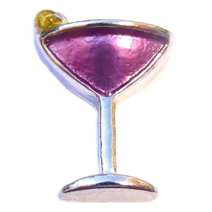 Pink Margarita Floating Locket Charm Pink Margarita Floating Locket Charm