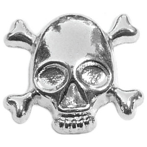 Skeleton Skull Floating Locket Charm Skeleton Skull Floating Locket Charm