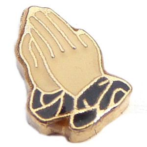 Hands Praying Floating Locket Charm Hands Praying Floating Locket Charm