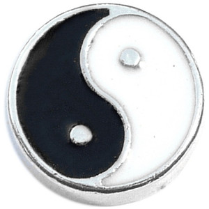 Ying Yang Floating Locket Charm