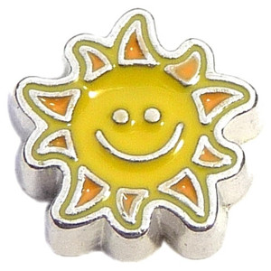 Sunshine Smile Floating Locket Charm Sunshine Smile Floating Locket Charm