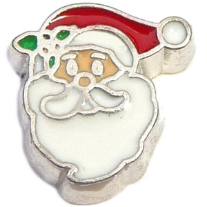 Santa Face Floating Locket Charm Santa Face Floating Locket Charm