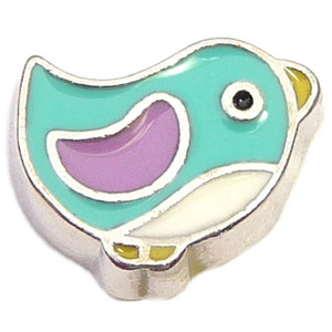 Cute Bird Floating Locket Charm
