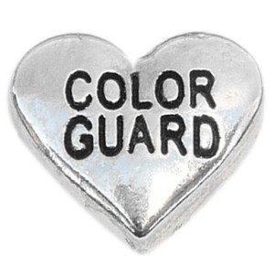Color Guard Silvertone Heart Floating Locket Charm