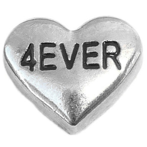 4Ever Silvertone Heart Floating Locket Charm 4Ever Silvertone Heart Floating Locket Charm