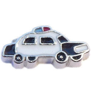 Cop Car Floating Locket Charm Cop Car Floating Locket Charm