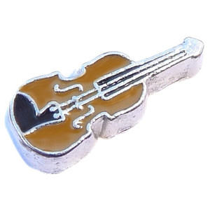 Violin Floating Locket Charm Violin Floating Locket Charm