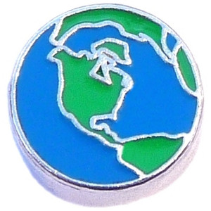 World Floating Locket Charm