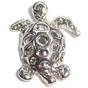 Silvertone Sea Turtle Floating Locket Charm Silvertone Sea Turtle Floating Locket Charm
