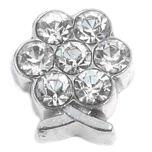 April Flower Floating Locket Charm April Flower Floating Locket Charm