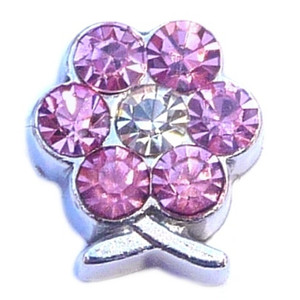 June Flower Floating Locket Charm June Flower Floating Locket Charm