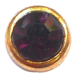 February Goldtone Bezel Floating Locket Charm February Goldtone Bezel Floating Locket Charm
