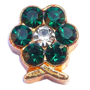 May Flower Goldtone Floating Locket Charm May Flower Goldtone Floating Locket Charm
