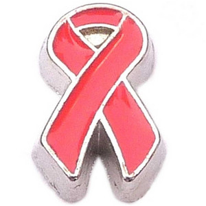 Red Ribbon Floating Locket Charm Red Ribbon Floating Locket Charm
