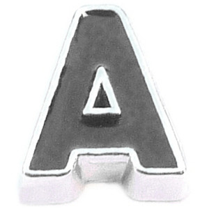 Black Letter A Floating Locket Charm Black Letter A Floating Locket Charm