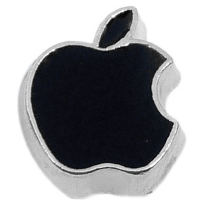 Black Apple Floating Locket Charm Black Apple Floating Locket Charm