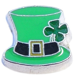 Leprechaun Hat Floating Locket Charm Leprechaun Hat Floating Locket Charm