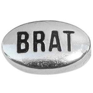 Brat Silvertone Floating Locket Charm Brat Silvertone Floating Locket Charm