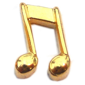 All Goldtone Music Note Floating Locket Charm All Goldtone Music Note Floating Locket Charm