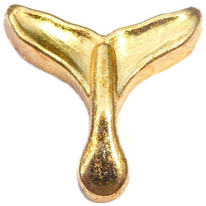 Goldtone Whale Tail Floating Locket Charm Goldtone Whale Tail Floating Locket Charm