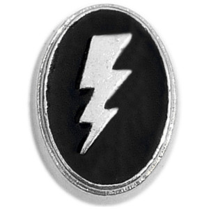 Lightning Bolt On Black Floating Locket Charm Lightning Bolt On Black Floating Locket Charm