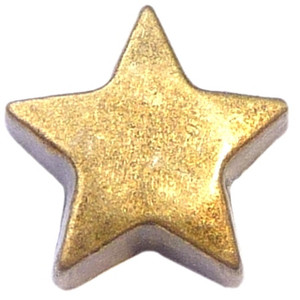 Goldtone Vintage Star Floating Locket Charm