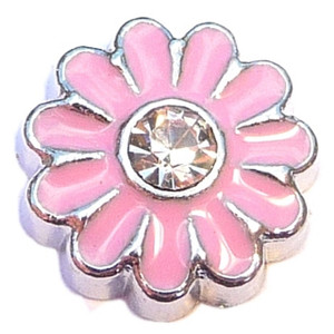 Big Pink Daisy Floating Locket Charms Big Pink Daisy Floating Locket Charms