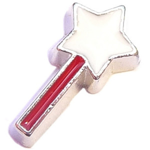 Star Wand Floating Locket Charms