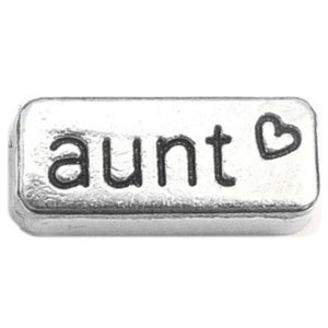 Aunt Rectangle Floating Locket Charms Aunt Rectangle Floating Locket Charms