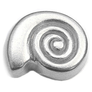 Silvertone Shell Floating Locket Charms Silvertone Shell Floating Locket Charms