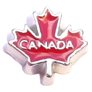 Canada Maple Leaf Floating Locket Charms Canada Maple Leaf Floating Locket Charms