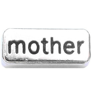 Mother Rectangle Floating Locket Charm Mother Rectangle Floating Locket Charm
