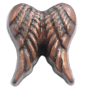 Chocolate Vintage Wings Floating Locket Charm Chocolate Vintage Wings Floating Locket Charm